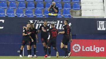 Celebración sevillista.