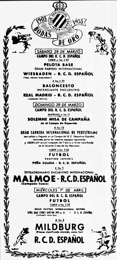 Cuando el Espanyol celebró su aniversario tres años tarde