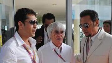 Ecclestone, en Nueva Delhi.
