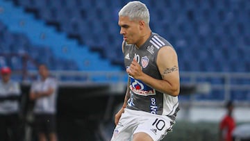 Juan Fernando Quintero durante un entrenamiento con junior de Barranquilla.