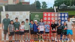 Imagen de los ganadores del  Open A Coruña AS Young Tour by IBP Tenis