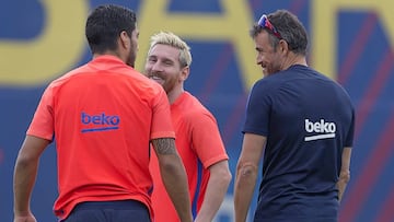 Confianza en los cracks. Luis Enrique sabe que el momento de forma de Messi y Luis Suárez es la mejor baza para alzar otra copa.