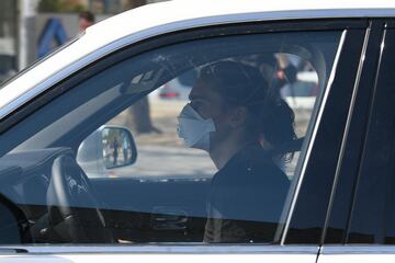 Antoine Griezmann llegando a la Ciudad Deportiva del Barcelona. 