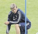 Beckham volvió pero se entrenó a disgusto