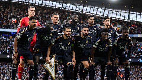 Así formó de inicio el Real Madrid en el Etihad.