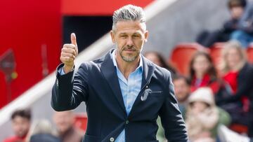 PALMA DE MALLORCA, 15/03/2026.- El entrenador del Real Mallorca Martín Demichelis durante el partido de La Liga entre El Real Mallorca y El Espanyol que se disputa, este domingo, en Son Moix. EFE/ Cati Cladera