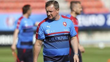 Pavel Vrba, durante un entrenamiento.