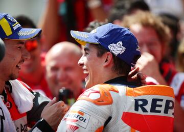 Jorge Lorenzo y Marc Márquez tras la carrera del Gran premio de Austria. 