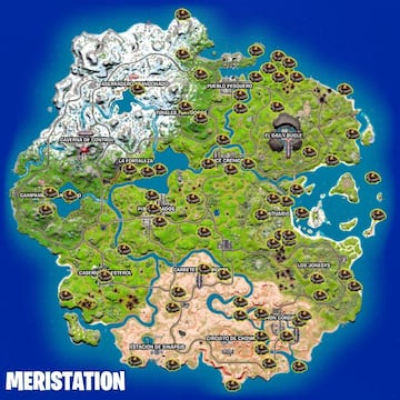 Todas las ubicaciones de fogatas de la Temporada 2 de Fortnite Capítulo 3