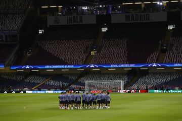 Las imágenes del entrenamiento del Real Madrid en Cardiff