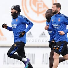 Benzema y Mendy progresan, Isco se resiente de su espalda