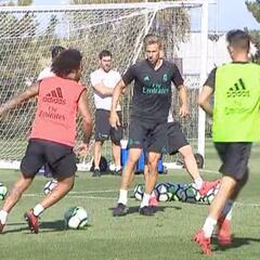Marcelo completa todo el entrenamiento con el grupo