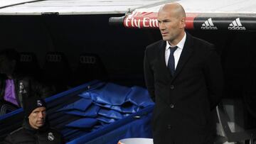 Zidane durante el partido de Copa del Rey ante el Sevilla