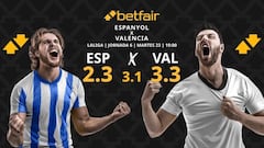 RCD Espanyol vs. Valencia CF: horario, dónde ver, pronósticos y clasificación