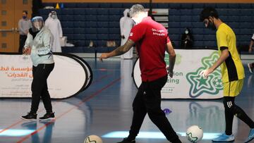 Sesiones de formación de fútbol para niños y jóvenes minusválidos