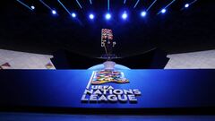 Imagen del sorteo de la Nations League, celebrado en marzo.