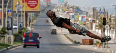Parkour en las calles vacías de Gaza