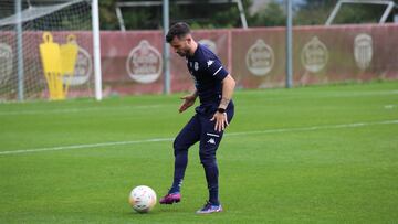 Sebas Moyano durante un entrenamiento.
