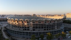Un operario herido en el Nou Mestalla
