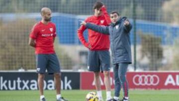 Ernesto Valverde, en un entrenamiento.