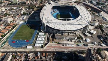 Aerial view of the Olympic Stadium in Rio.