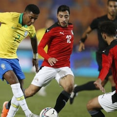 Egipto da sorpresa ante la Brasil de Rodrygo y Reinier