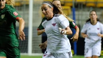 Asllani, jugadora del Tacon, durante un partido en el Trofeo Carranza.