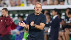 WOLFSBURG, GERMANY - SEPTEMBER 9: National coach Hansi Flick of Germany gestures during the international friendly match between Germany and Japan at Volkswagen Arena on September 9, 2023 in Wolfsburg, Germany. (Photo by Marco Steinbrenner/DeFodi Images via Getty Images) 
PUBLICADA 25/05/24 NA MA13 2COL