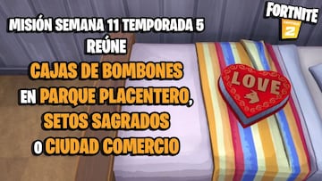 &iquest;D&oacute;nde hay cajas de bombones en Parque Placentero, Setos Sagrados y Ciudad Comercio en Fortnite?