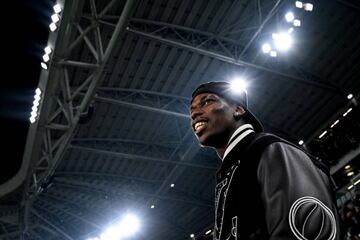 Paul Pogba looks on during the UEFA Champions League Group H match between Juventus and Maccabi Haifa FC on October 5, 2022.