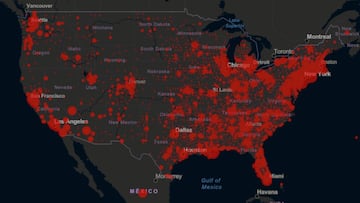 Estados Unidos sigue siendo el pa&iacute;s con m&aacute;s casos positivos por coronavirus en todo el mundo y los contagios por cada estado, contin&uacute;an a la alza.