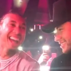 Neymar celebró con el rapero Tyga la última victoria del PSG