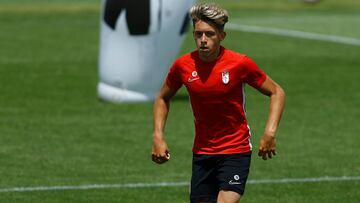 Isma Ruiz en los entrenamientos individuales.