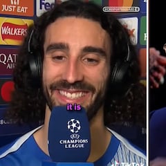 La CBS deja este momentazo con Cucurella por su pelo que ya tiene medio millón de visitas