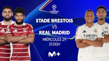 Real Madrid Stade Brest de la Champions League en Movistar Plus+