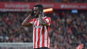 Iñaki Williams durante el partido de Liga entre el Athletic y el Villarreal.