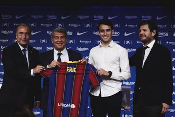 Joan Laporta y Èric García durante la presentación.