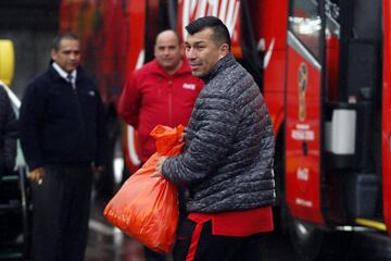 La llegada de la Roja tras el subcampeonato en Rusia