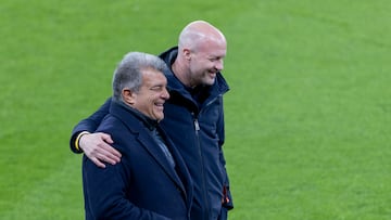 Jordi Cruyff y Laporta.