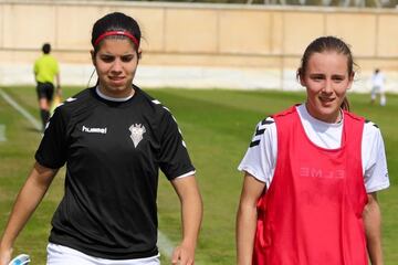 Alba Redondo y Marina Martí cuando compartían equipo en el Albacete. (Foto cedida por la jugadora a AS).
