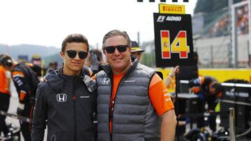 Lando Norris con Zak Brown.