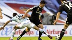 James festeja su gol 11 en Liga con el Madrid: le marca al Celta