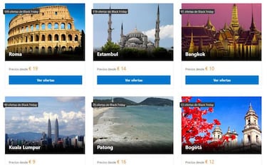 Las ofertas más locas en vuelos de este Black Friday 2018