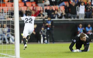 Santi Mina puso el 2-1 en el marcador.