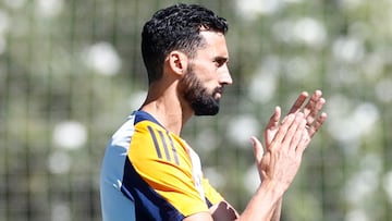 Arbeloa, durante el encuentro del Juvenil A del Real Madrid ante Las Rozas.