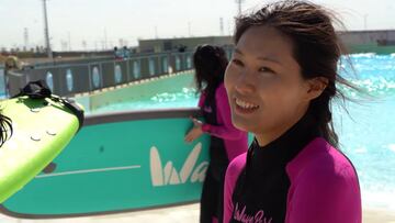 Surfista coreana en Wave Park Korea.