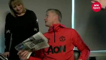El enfado de Solskjaer al ver su cara en un anuncio de apuestas