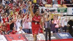 02/0619 BALONCESTO PLAYOFF ACB
 TECNYCONTA ZARAGOZA - BASKONIA 
 STAN OKOYE ALEGRIA 
 PUBLICADA 03/06/19 NA MA31 3COL  