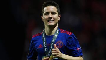 STOCKHOLM, SWEDEN - MAY 24:  Ander Herrera of Manchester United celebrates following victory in the UEFA Europa League Final between Ajax and Manchester United at Friends Arena on May 24, 2017 in Stockholm, Sweden.  (Photo by Dean Mouhtaropoulos/Getty Images)