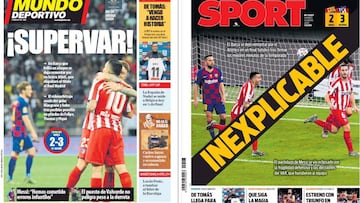 Portadas de la prensa deportiva de Barcelona, d&iacute;a 10 de enero de 2020.